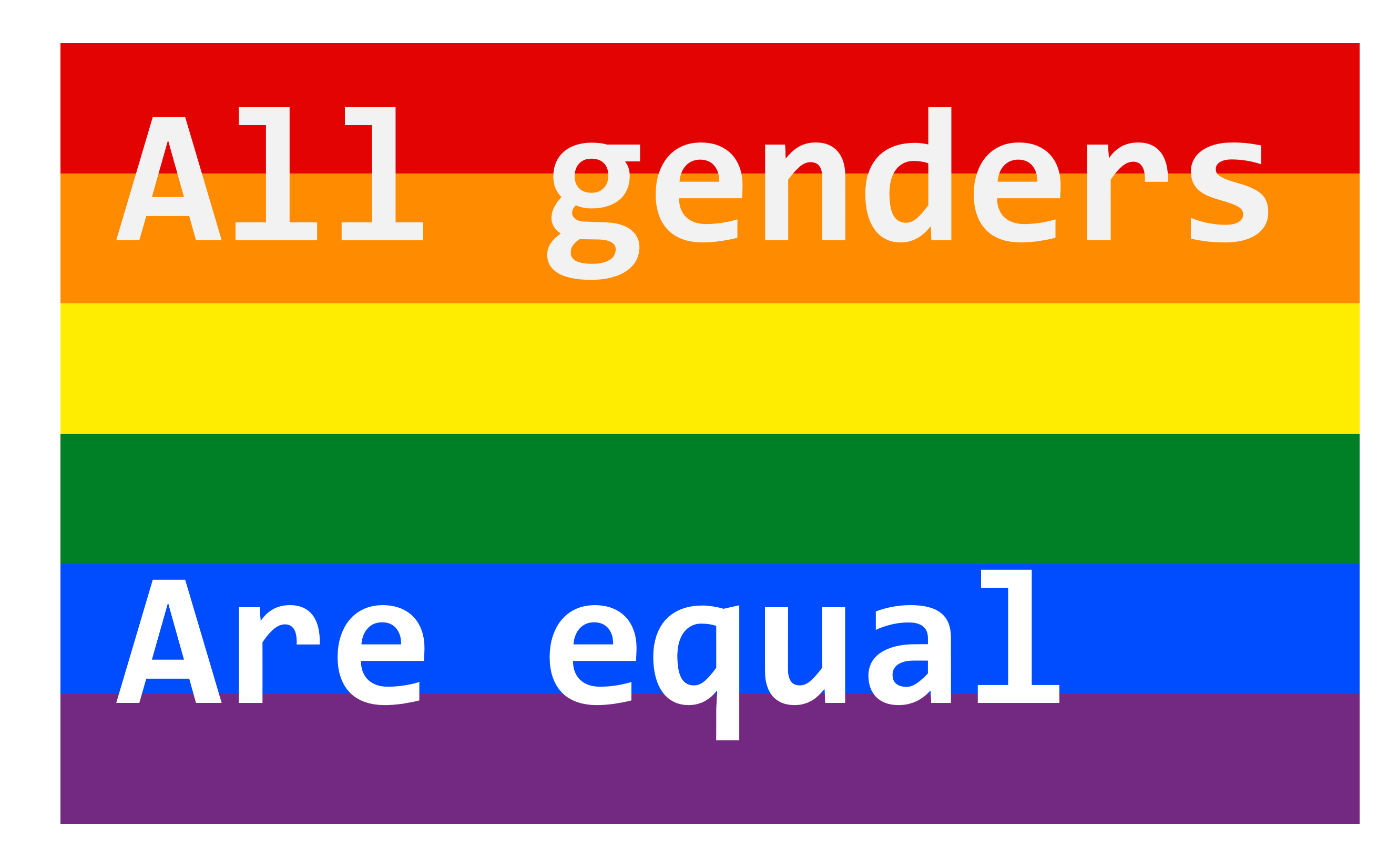 all genders are equal